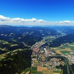 Flugwegposition um 10:04:07: Aufgenommen in der Nähe von Maria Buch-Feistritz, Österreich in 2174 Meter